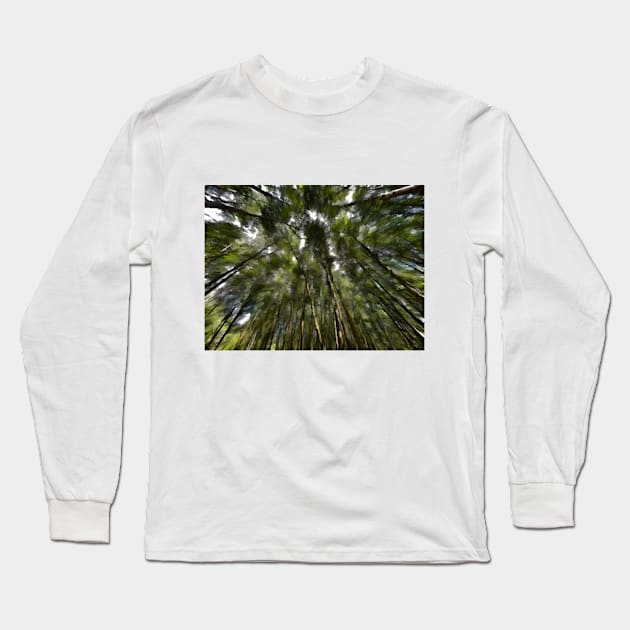 In the forest, low angle, watercolor art Long Sleeve T-Shirt by Yenz4289